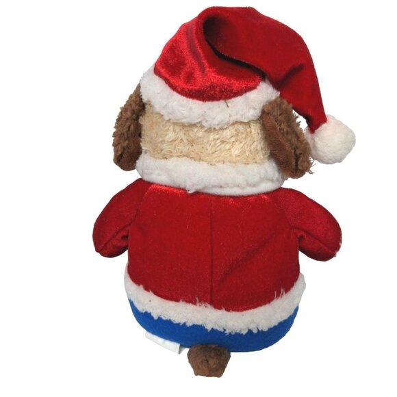 Walmart Christmas Puppy Santa Hat Holiday Plush Stuffed Animal 10 Inch - Picture 3 of 6